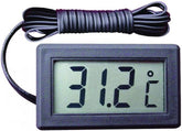 Hutermann HT-02C digital thermometer with external sensor black